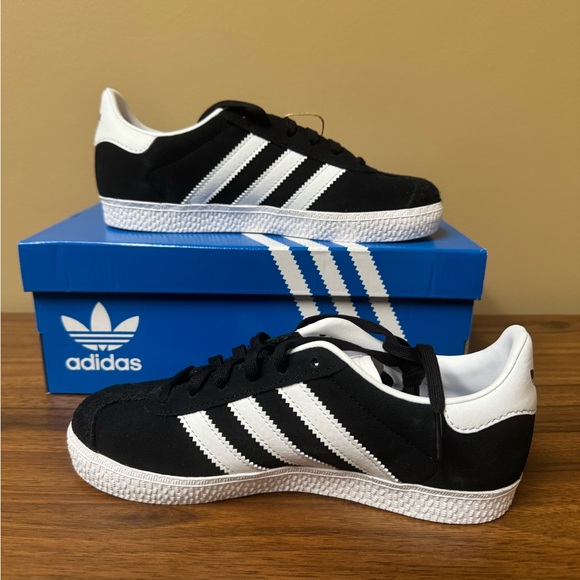 Adidas Kids Gazelle Black and White Sneakers - Picture 2 of 5